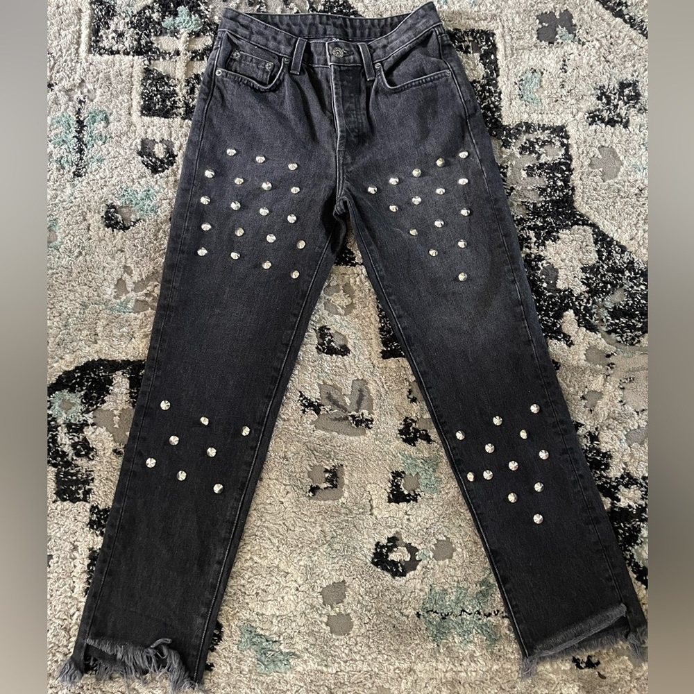Carmar Studded Black Denim Pants. Excellent condition. Send me an offer.